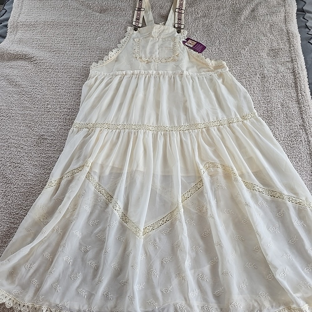 Overall Boho Cream Maxi Dress - Picture 12 of 16